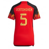 Camiseta Bélgica Jan Vertonghen #5 Primera Equipación Replica Mundial 2022 para mujer mangas cortas